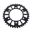 BAGHJUL ALUMINIUM 39 TANDAFSTAND 520 SORT JT INDVENDIG DIAMETER 100 BOLTAFSTAND 124