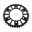 BAGHJUL ALUMINIUM 40 TANDAFSTAND 520 SORT JT INDVENDIG DIAMETER 100 BOLTAFSTAND 124