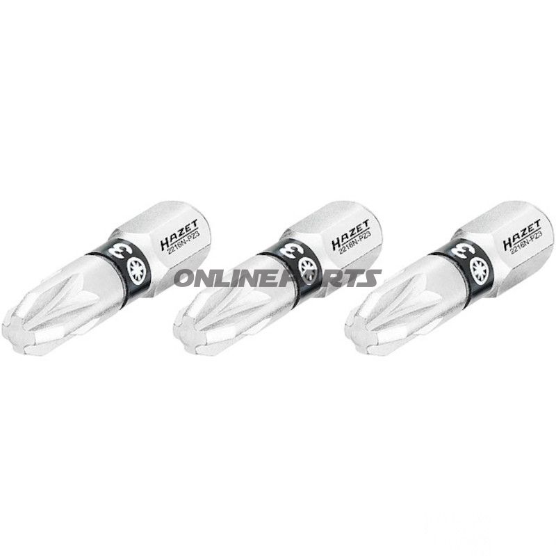 BIT KR SCHL PZ3 1/4Z 3 STK 25 mm 1/4Z=6,3 mm