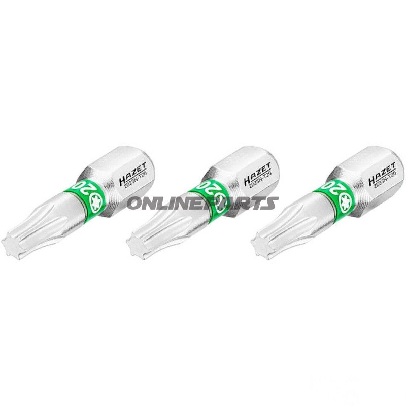BIT TORX T20 1/4Z 3 STK 25 mm 1/4Z=6,3 mm