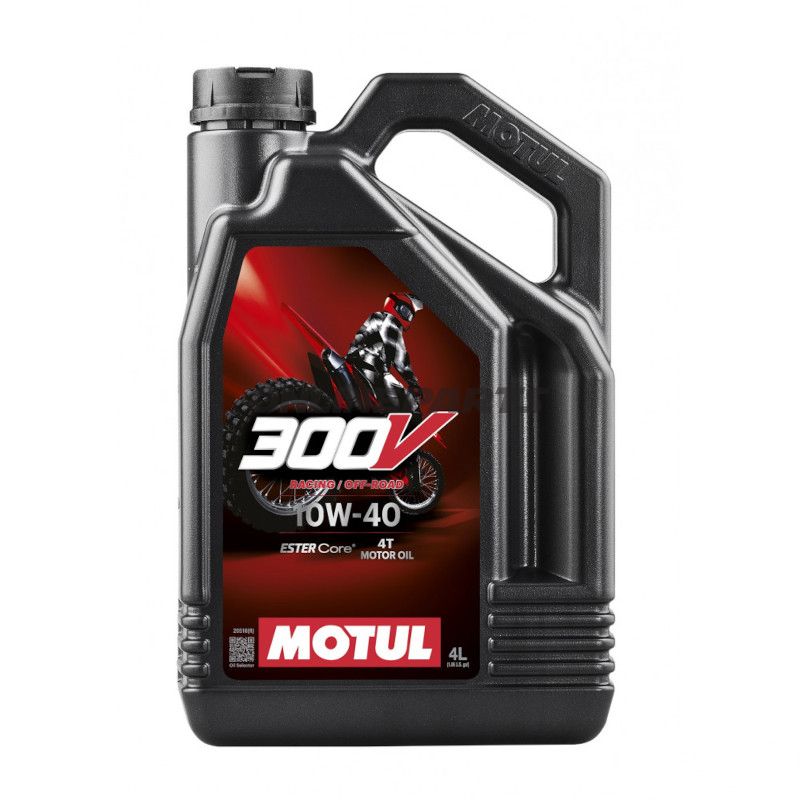 MOTOROLIE 10W40 4-TAKTS 4L MOTUL SYNTETISK 300V FL ÅBEN VEJ