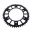 BAGHJUL ALUMINIUM 48 TANDAFSTAND 520 SORT JT INDVENDIG DIAMETER 134 BOLTAFSTAND 160
