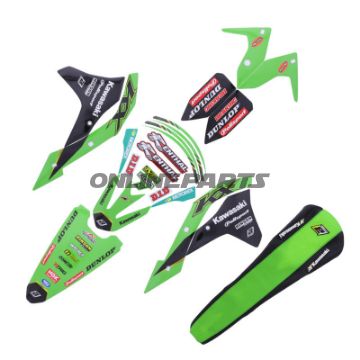 Klistermærkesæt fuldt BlackBird Racing Replica Racing 2021 Kawasaki