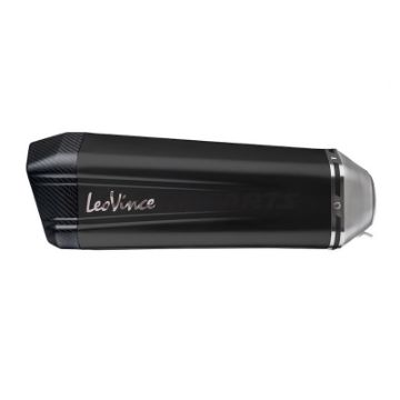 Lyddæmper SBK Rustfrit Stål LV-12 komplet 2/1 Sort Udgave bl.a. Yamaha XP 560 Tmax ABS