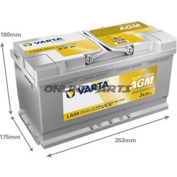 Starter- og forsyningsbatteri 12V 95AH AGM ID PROF DP MQ 1510067