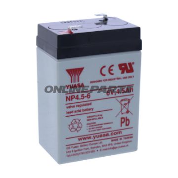 Vedligeholdelsesfrit Yuasa 6 V batteri 4,0 Ah
