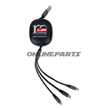 Ladekabel 3-i-1 USB-A/C til Lightning 196.00.76