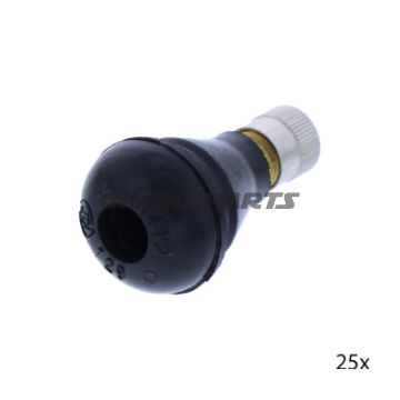 Dækventil JMP 11.3 mm TR412S med metalhætte, 25 stk