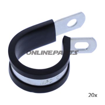Klemme JMP 467.01.98 med gummiindlæg, 25,4–27 mm