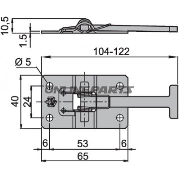 Dørholder 104 mm 338.10.33